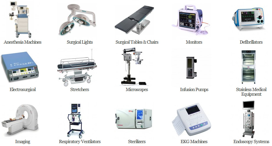 hospital equipment with name